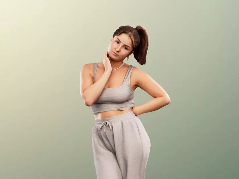 Jani 12817 - Standing Young Casual Woman Low-poly 3D model