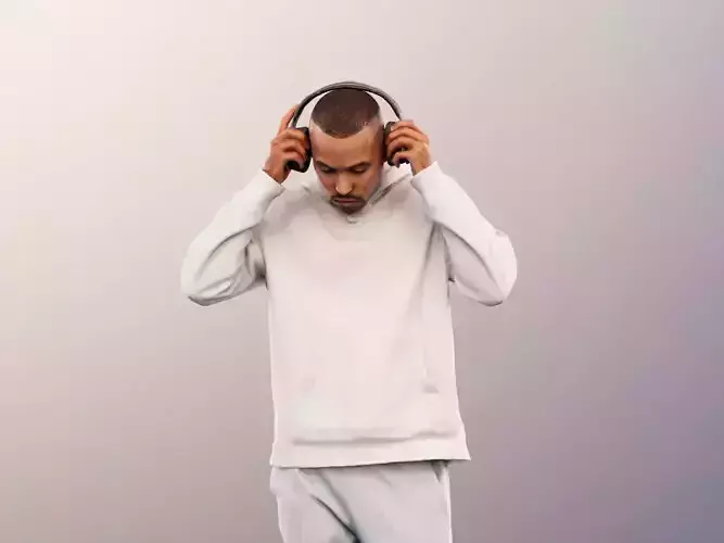 Jonny 12675 - Standing Casual Man With Headphones