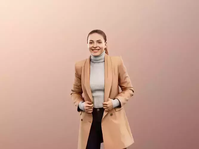 Klara 12627 - Walking Woman In Coat