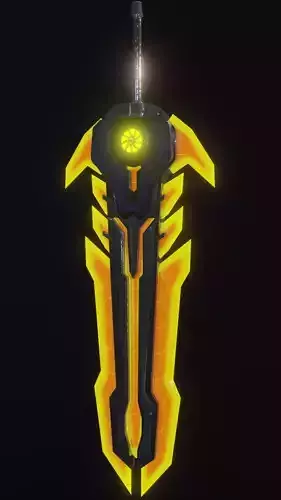 Mechanical Aatrox Sword Low-poly 3D model