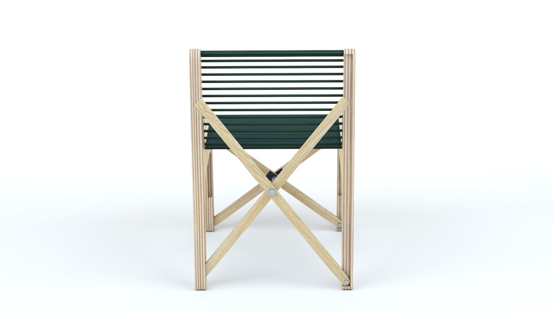 Collapsible  Wood Chair and Table 3D model_10