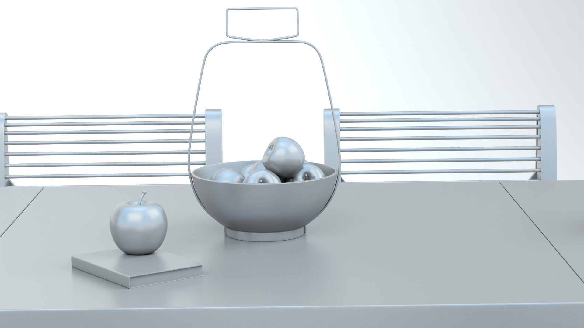 Collapsible  Wood Chair and Table 3D model_20