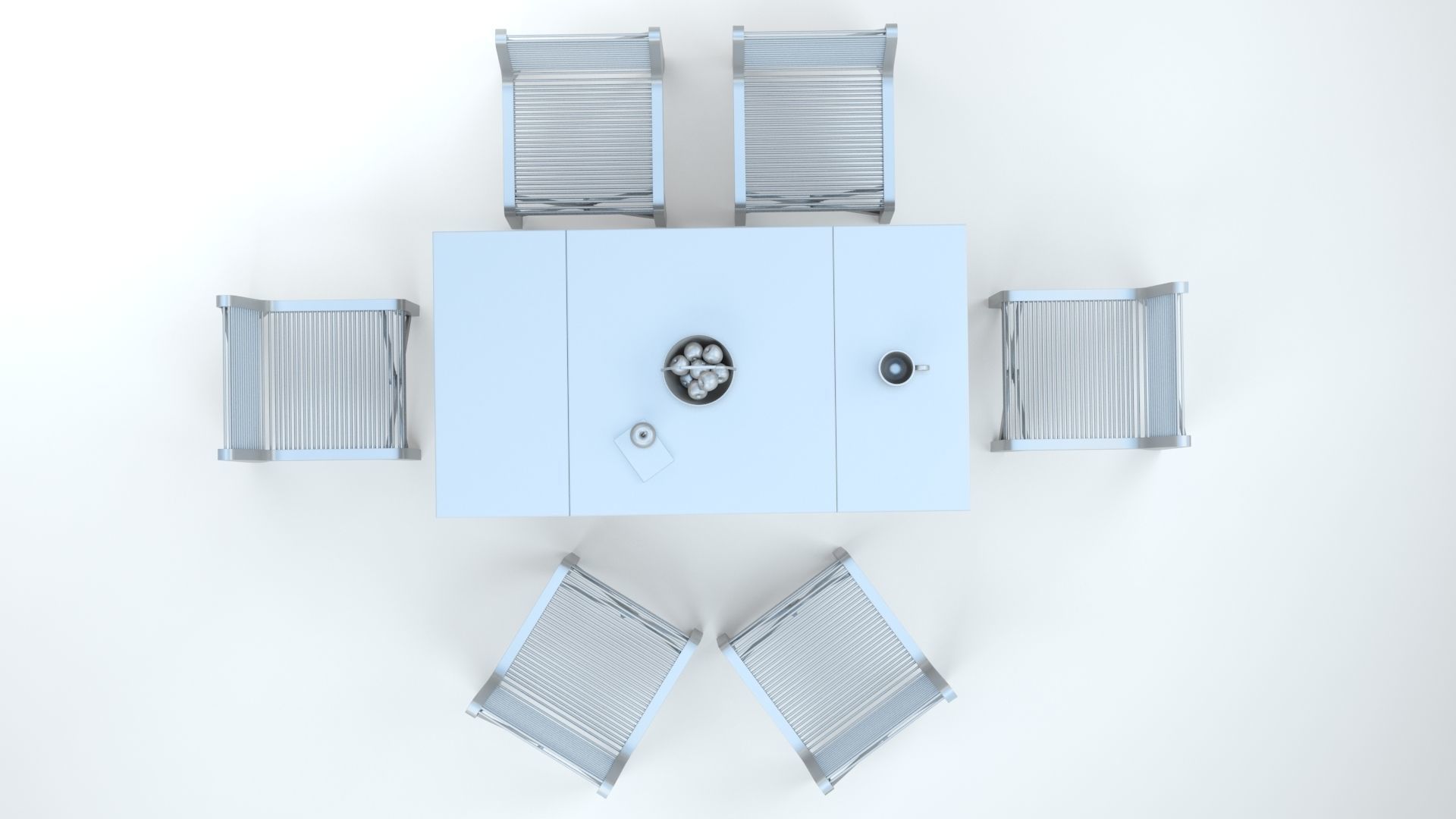 Collapsible  Wood Chair and Table 3D model_23