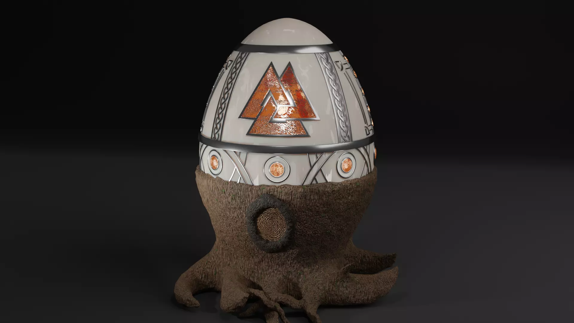 Faberge Egg - Norse Symbols 3D model | CGTrader