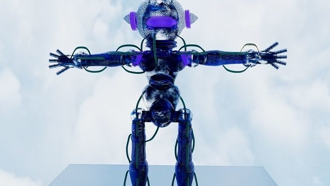Robot X 3D model 25 Animation Ready For Unity And Unreal Low-poly 3D model
