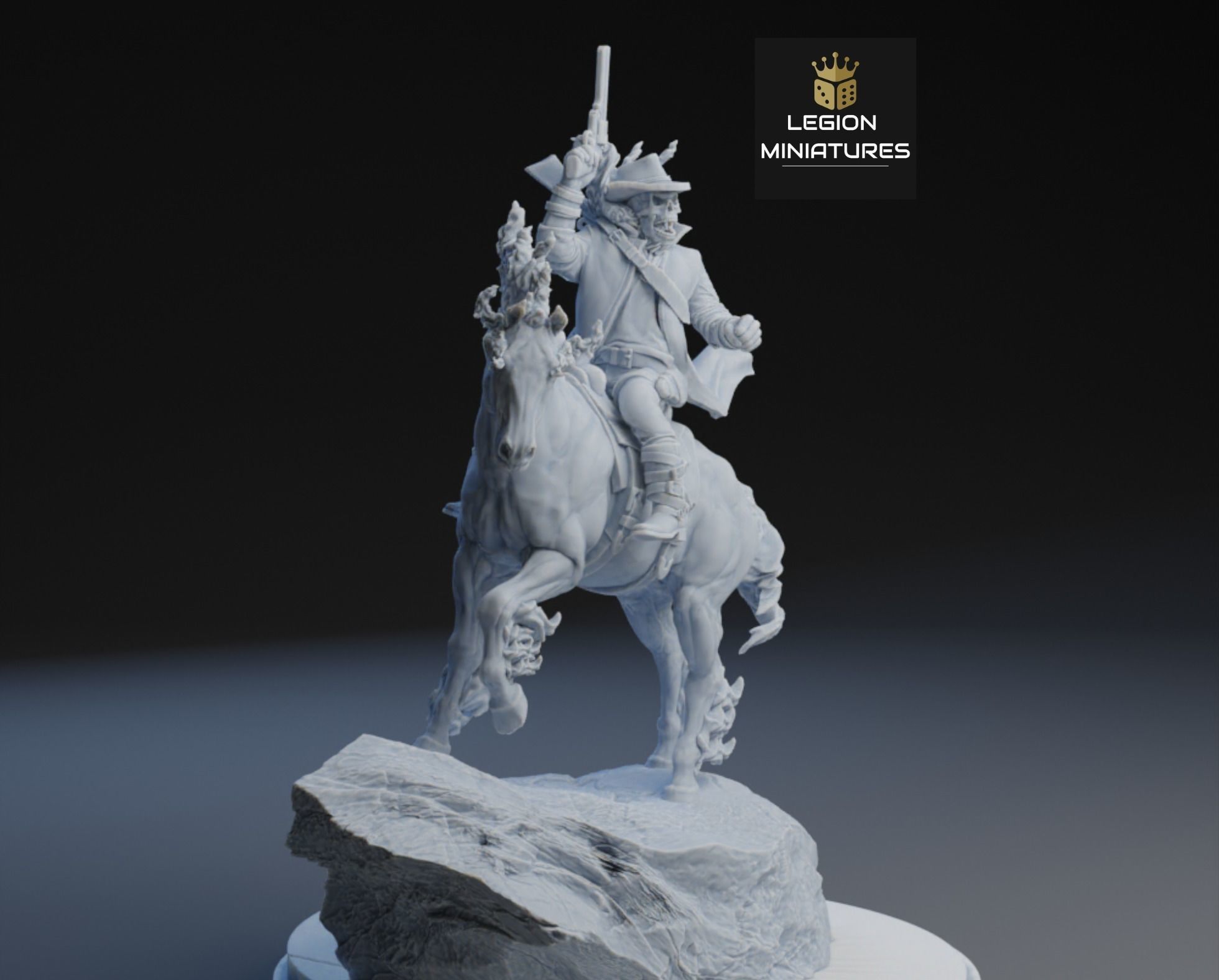 MARVEL CRISIS PROTOCOL GHOST RIDER PRESUPPORTED INCLUDED 3D print model_2