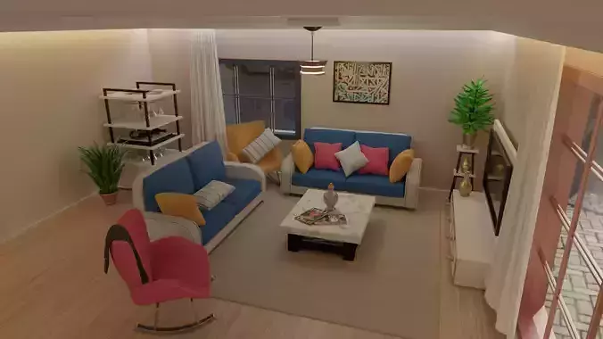 Living Room 3d Model