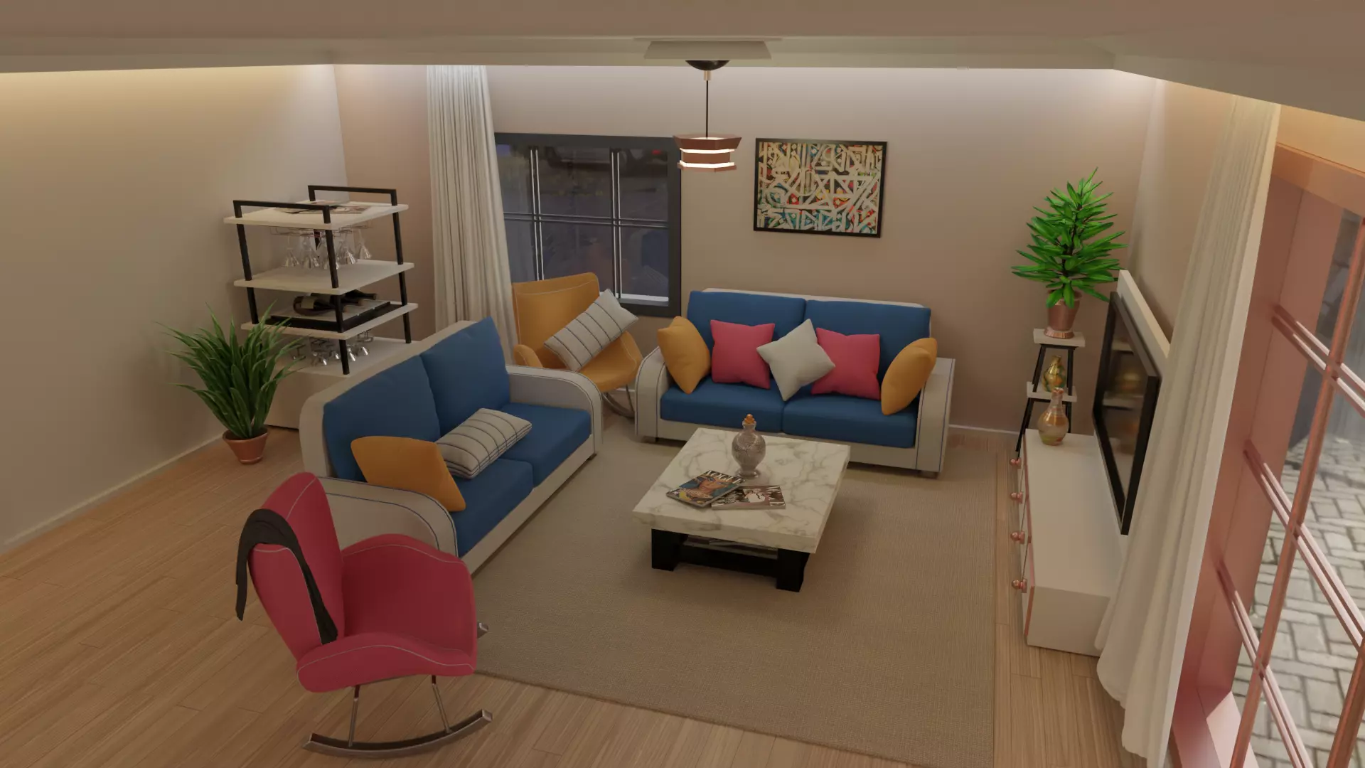 Living Room 3d Model Free 3D model