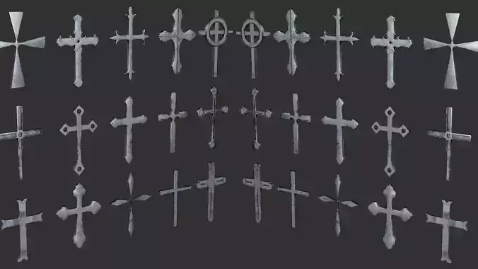 Cross Christianity Symbols Old Iron