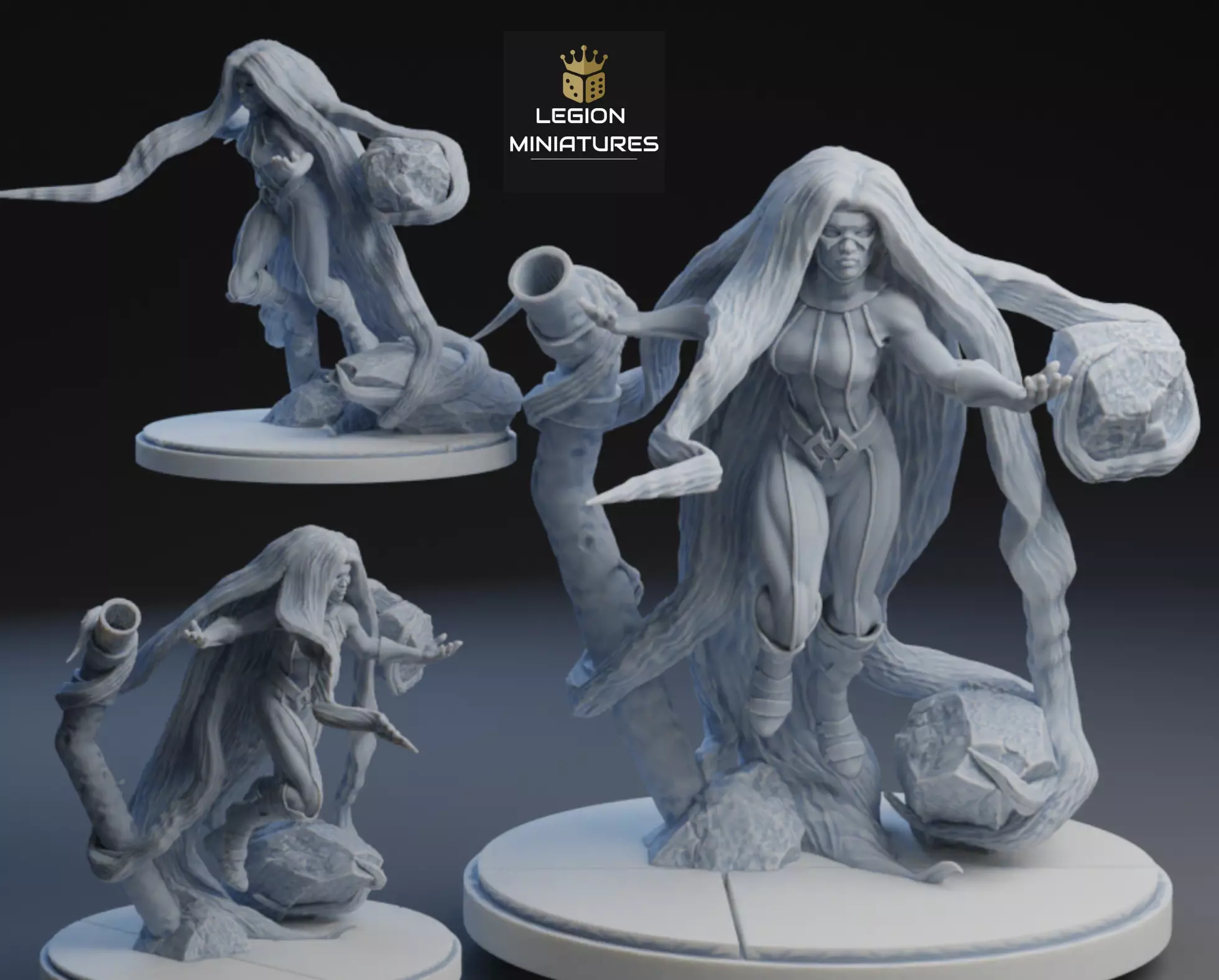 MARVEL CRISIS PROTOCOL MEDUSA PRESUPPORTED INCLUDED 3D print model_0