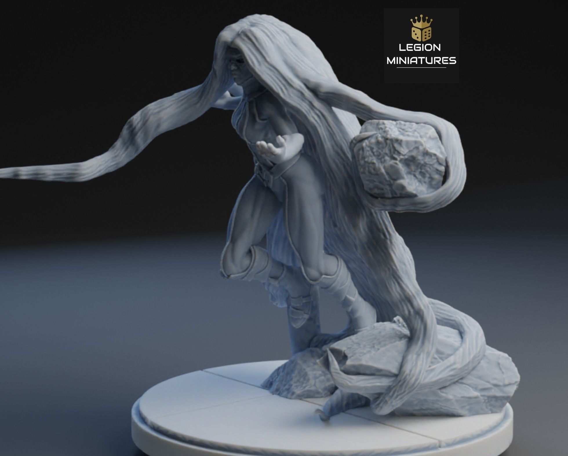 MARVEL CRISIS PROTOCOL MEDUSA PRESUPPORTED INCLUDED 3D print model_1