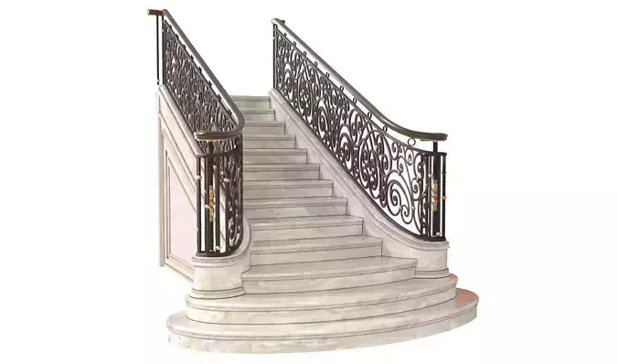 Classic interior marble staircase