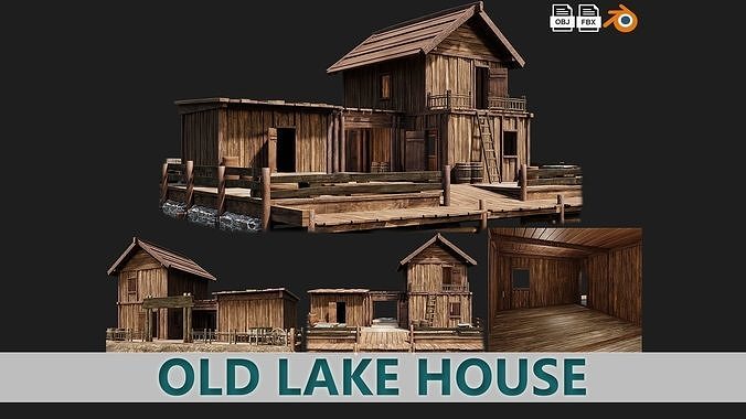 1 - 40 OLD MEDIEVAL BUILDINGS PACK 4K Textures GameReady Low-poly 3D model 4