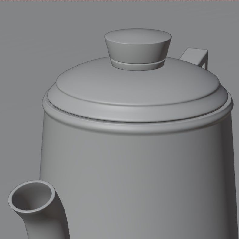 Coffee pot Low-poly 3D model_21