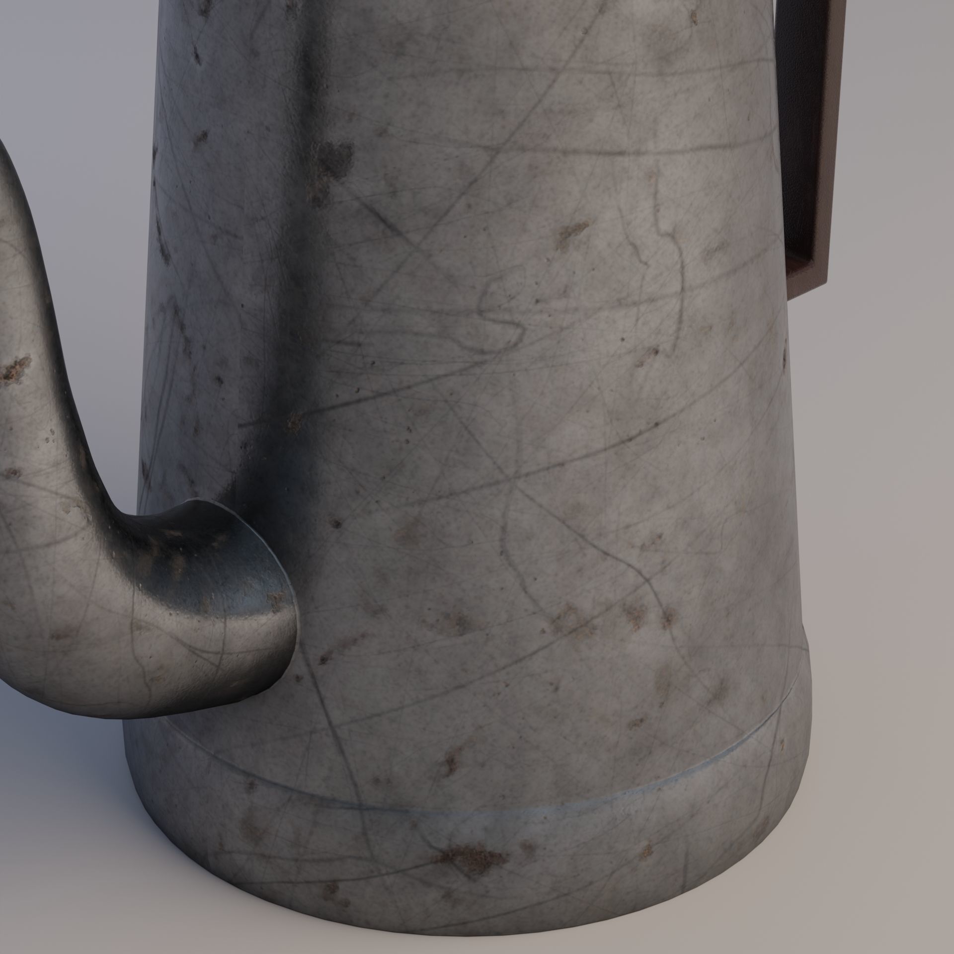 Coffee pot Low-poly 3D model_8