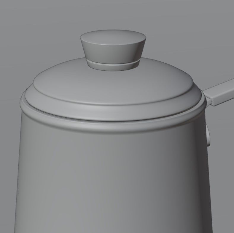 Coffee pot Low-poly 3D model_23