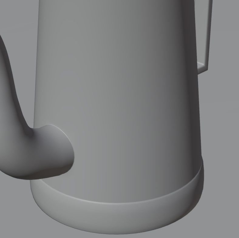 Coffee pot Low-poly 3D model_22