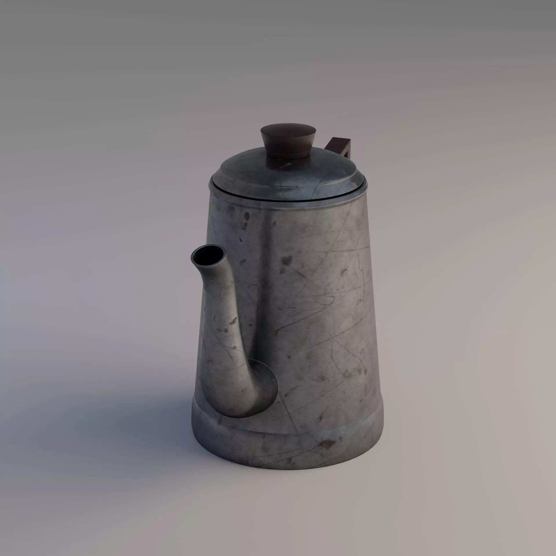 Coffee pot Low-poly 3D model_0