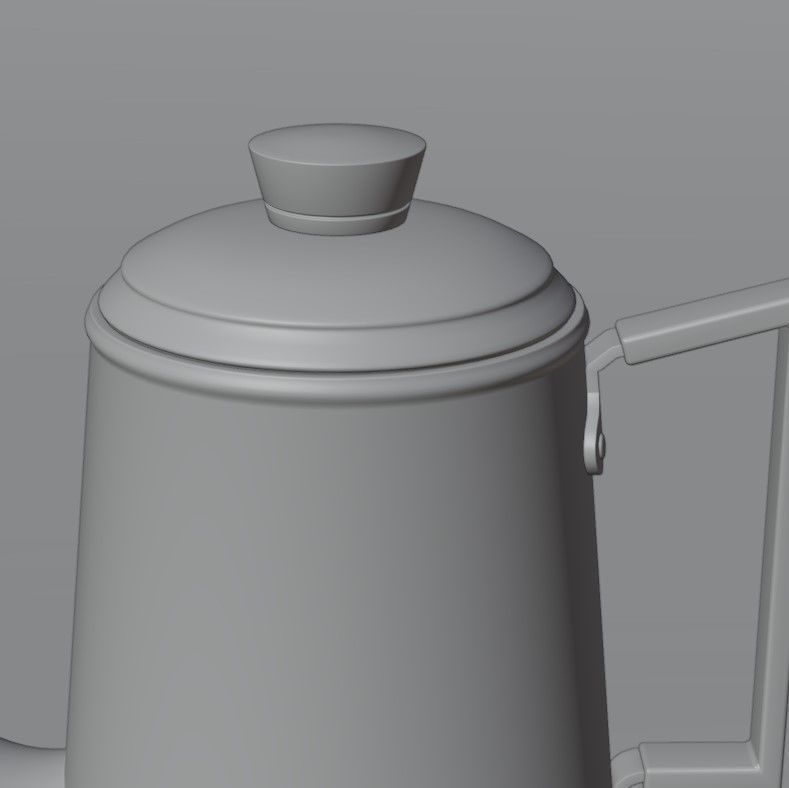 Coffee pot Low-poly 3D model_24