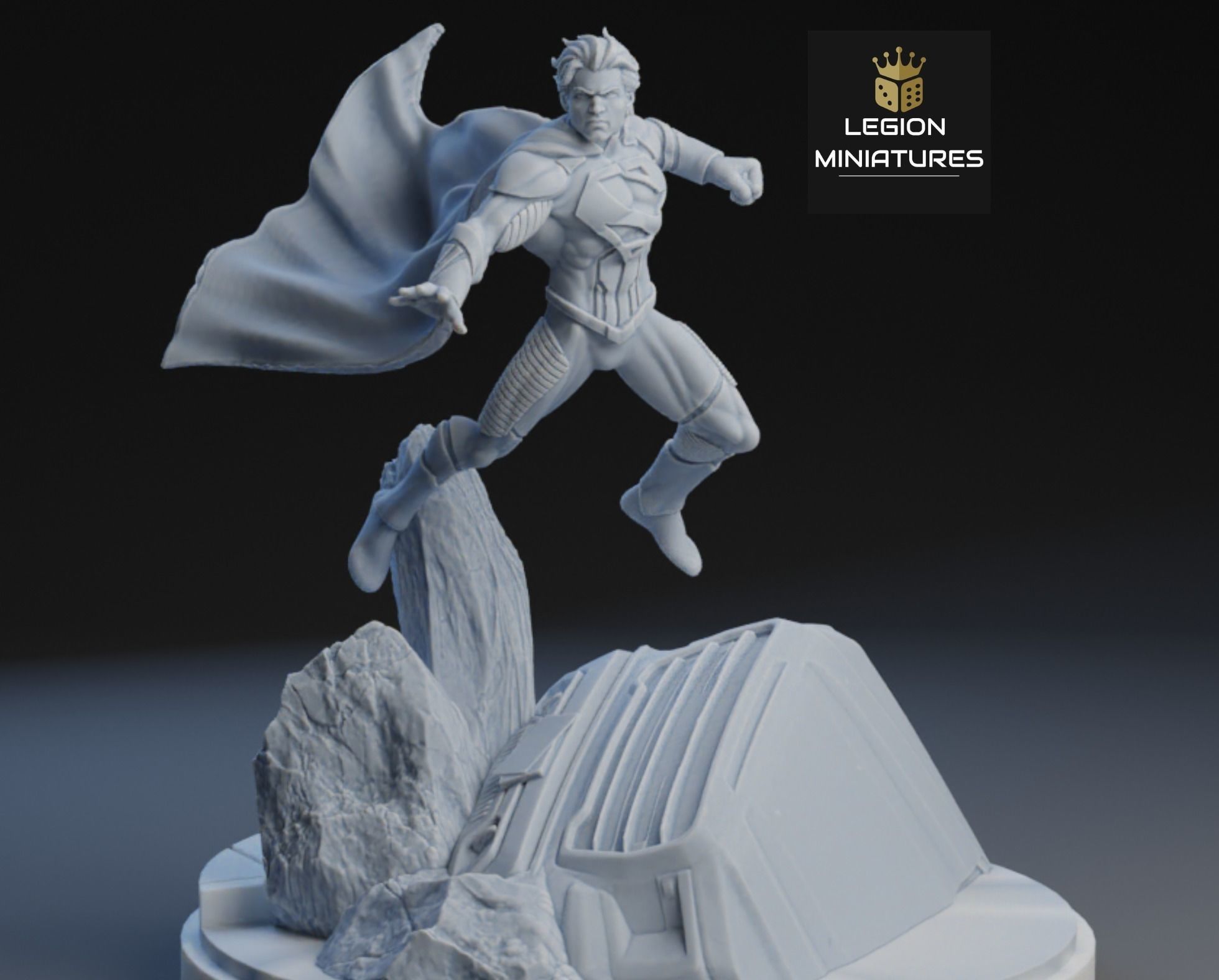 MARVEL CRISIS PROTOCOL SUPERBOY PRESUPPORTED INCLUDED 3D print model_3