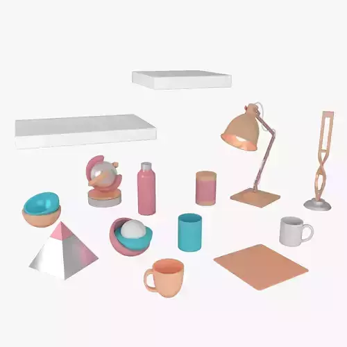 Desktop Set 3D model