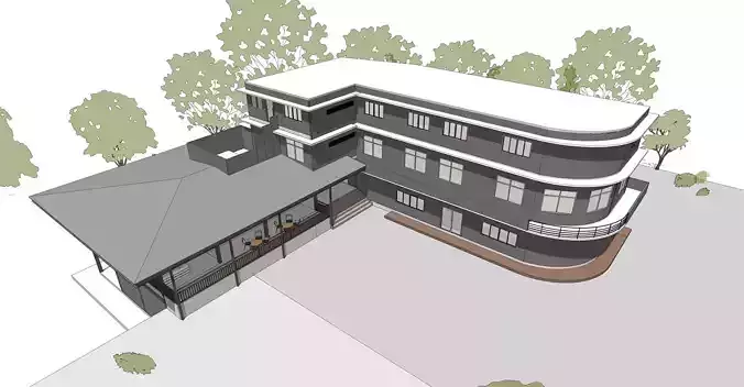 Old building renovation 3D model