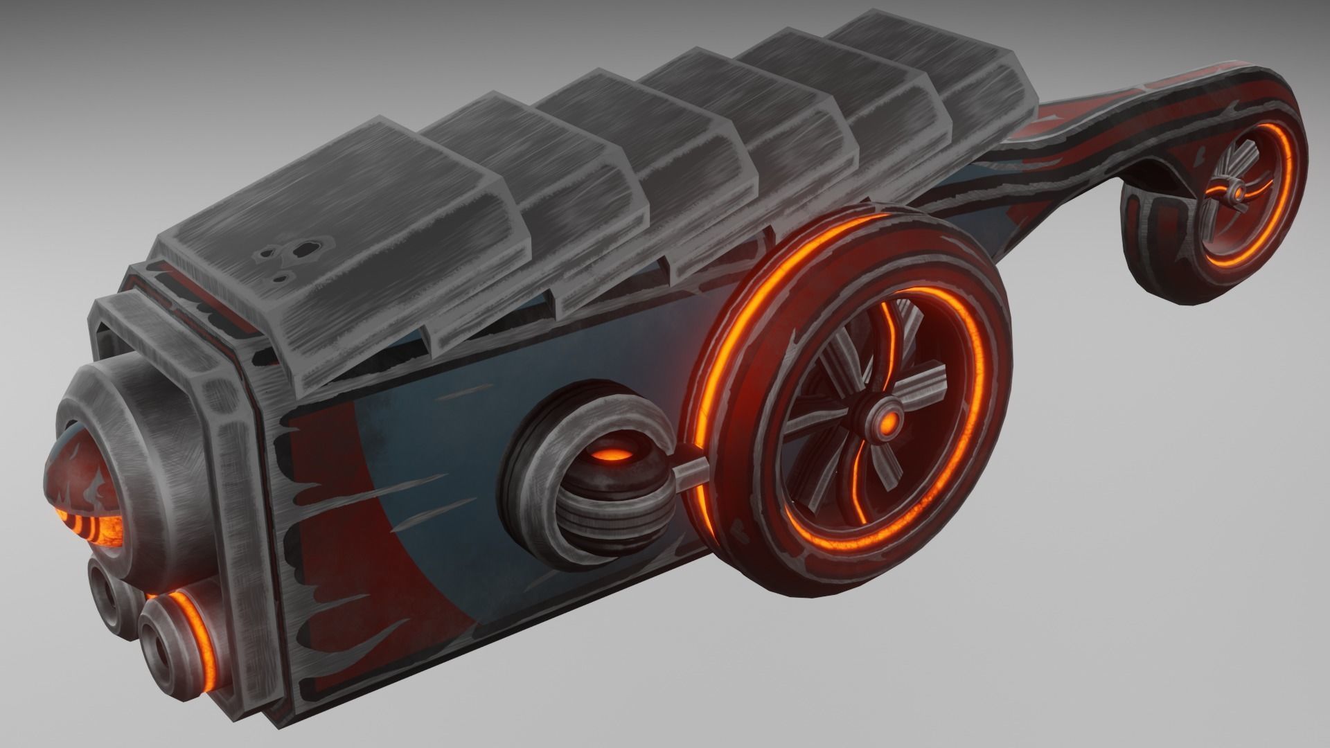 Sci-fi drone Low-poly 3D model_8