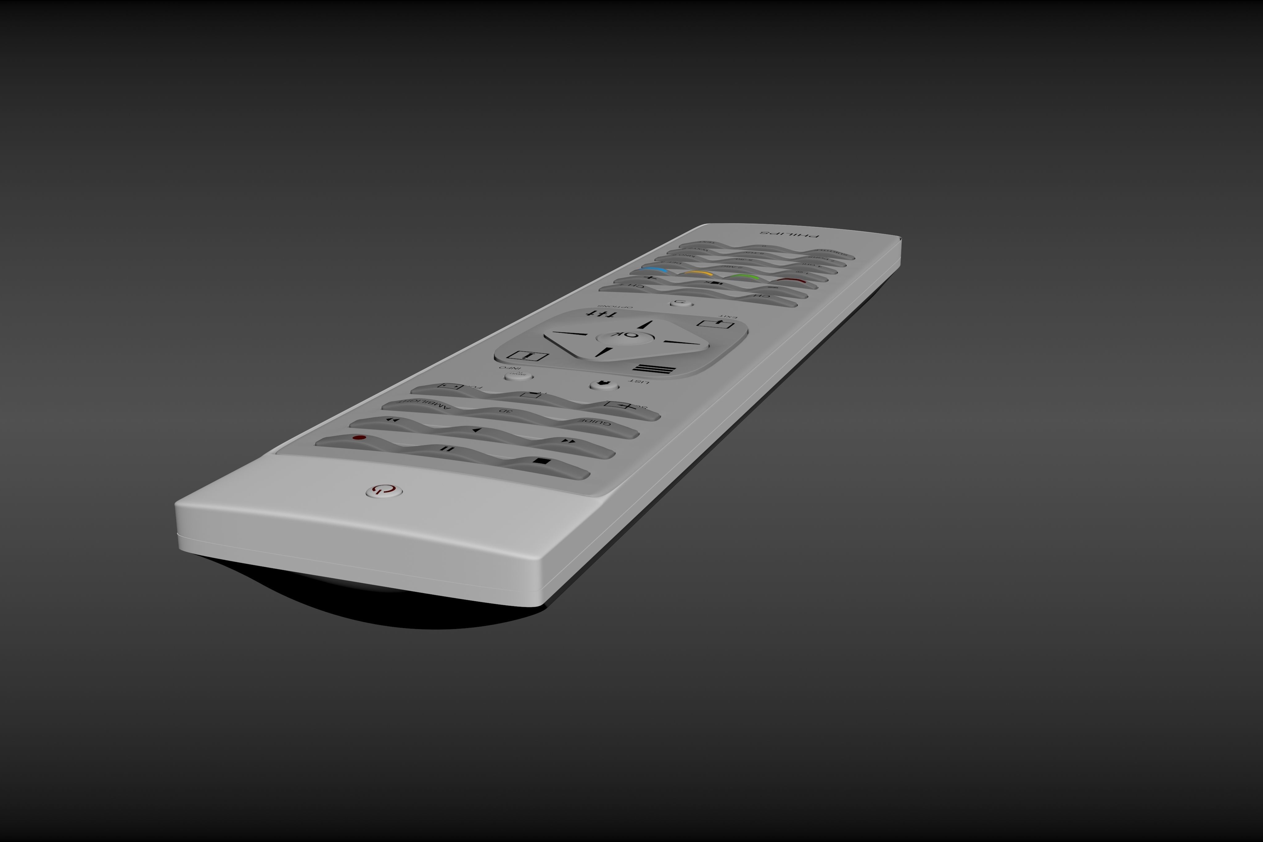 TV remote 3D model_5