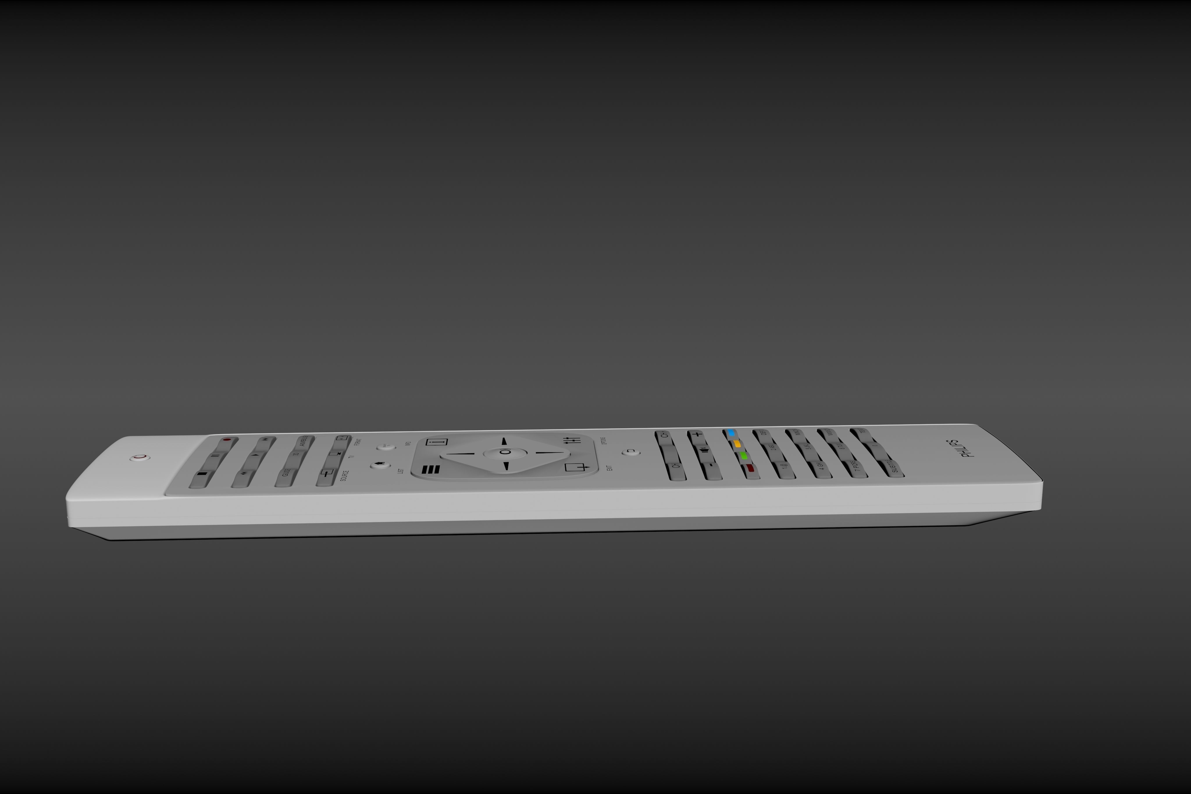 TV remote 3D model_4