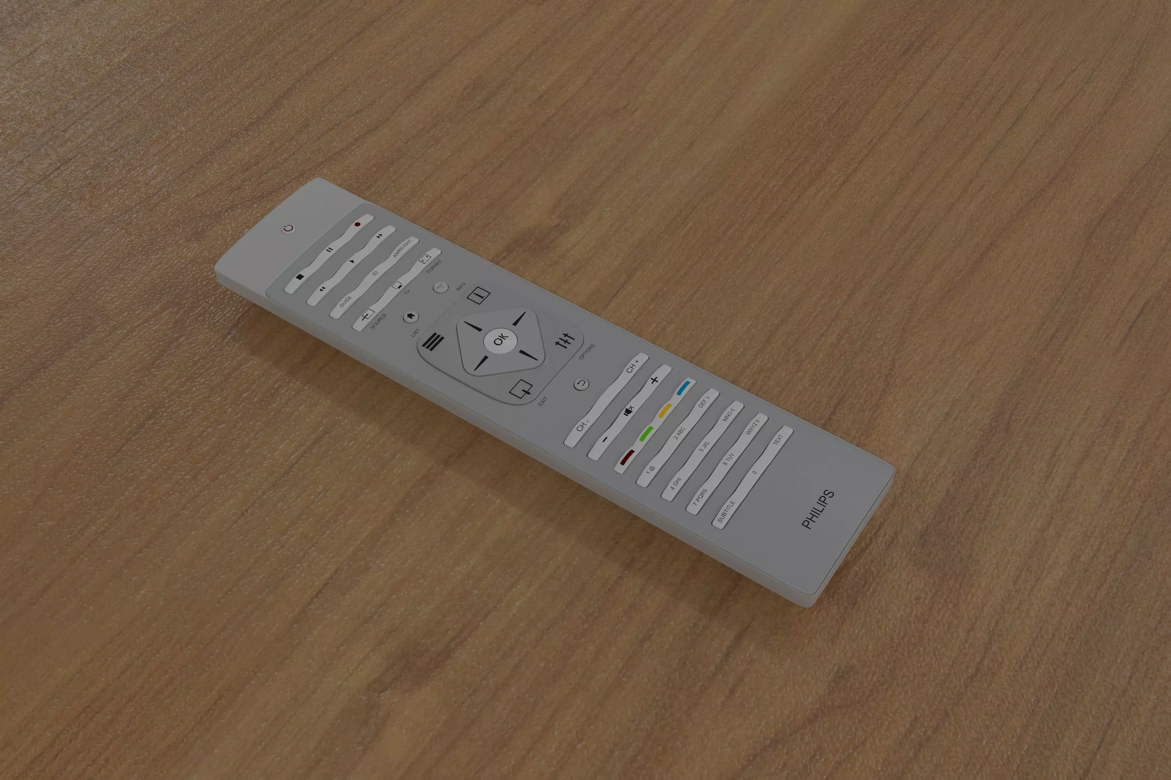 TV remote 3D model_0