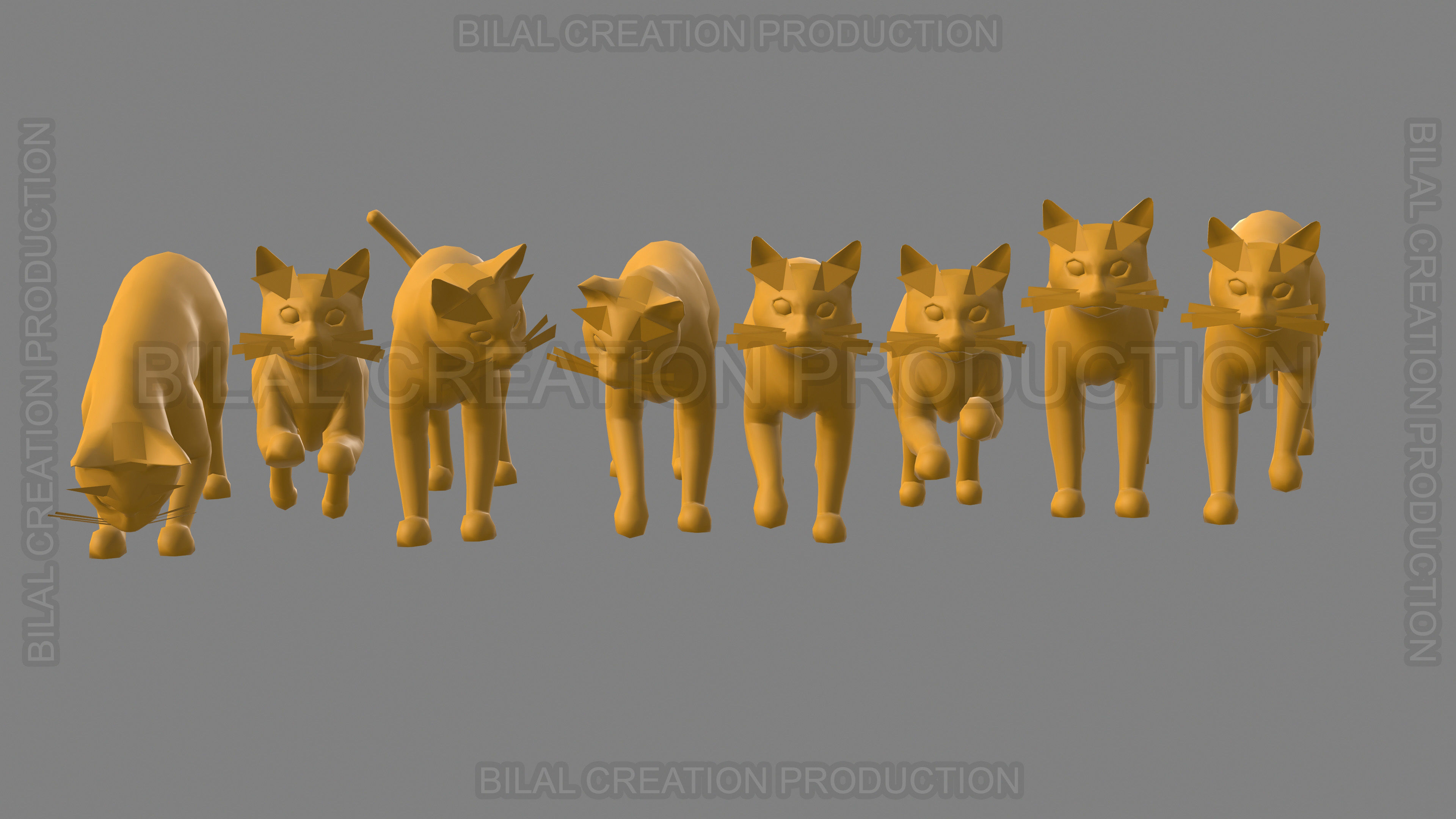 Animated Cat 3D model_16
