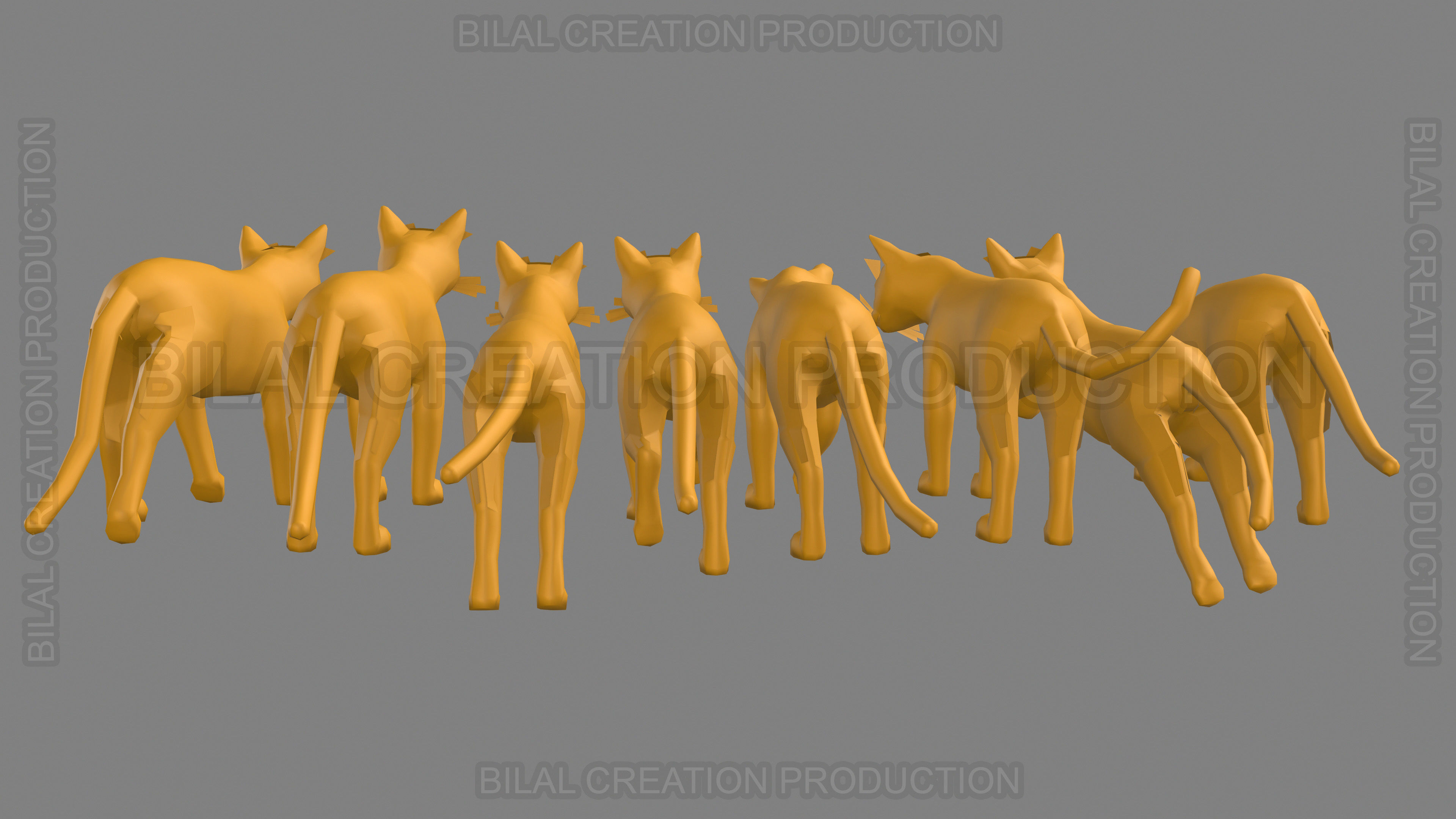 Animated Cat 3D model_17