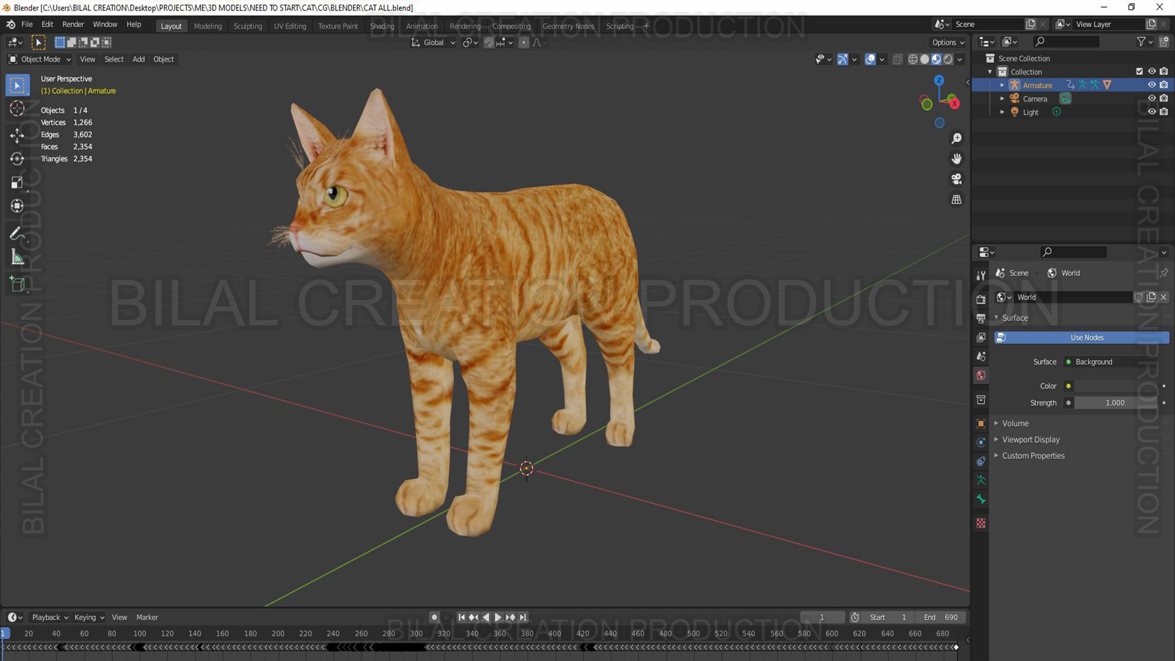 Animated Cat 3D model_13