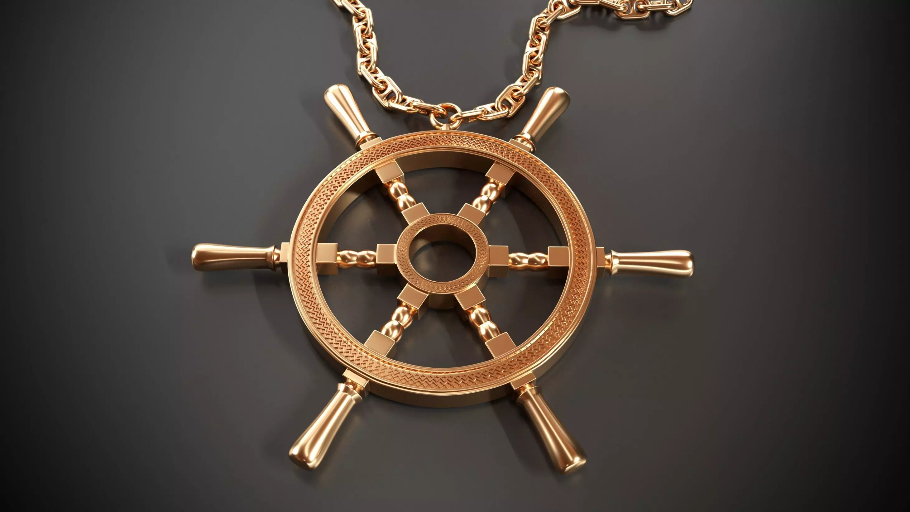 Steering wheel 3D model_0