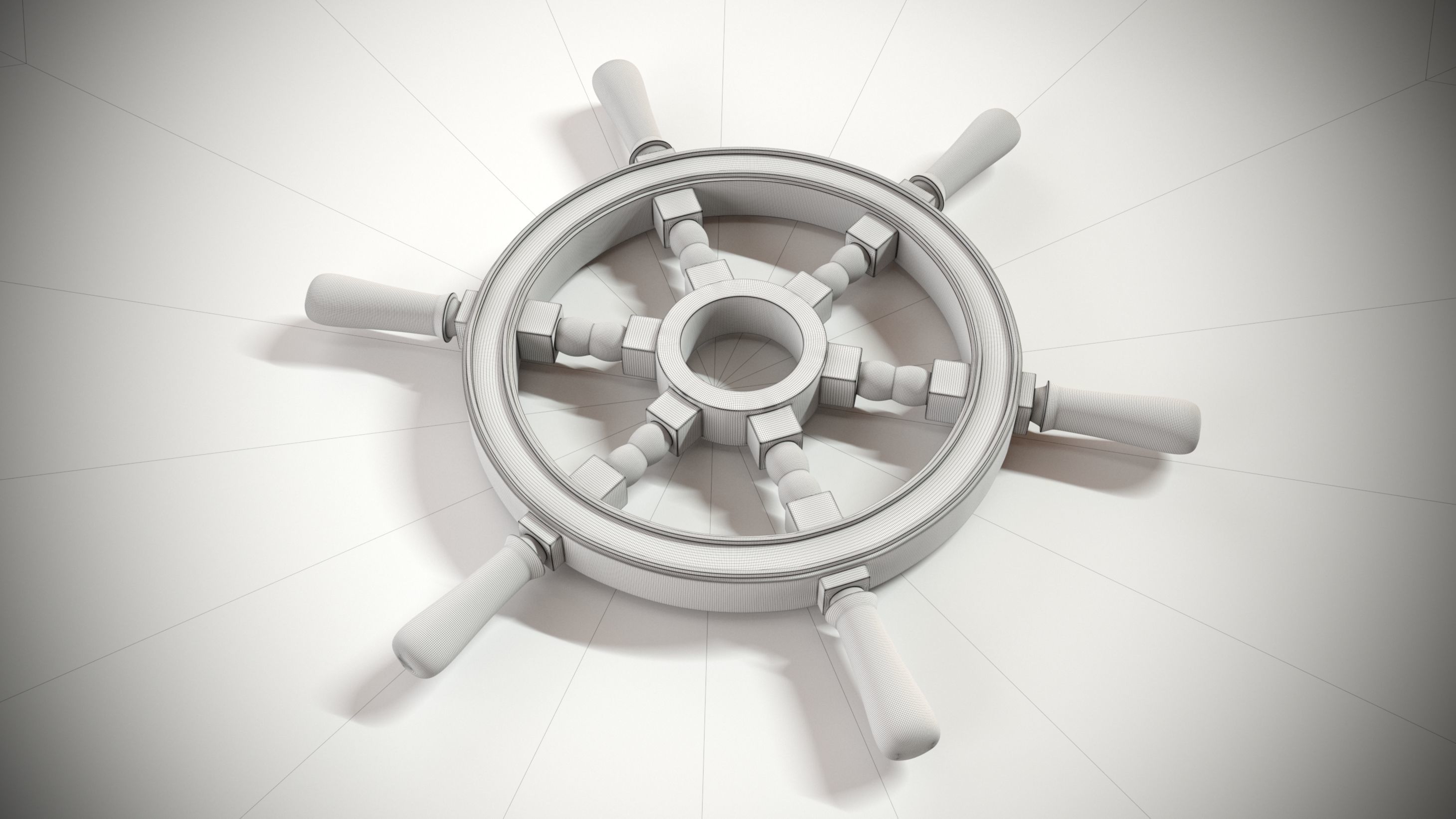 Steering wheel 3D model_7