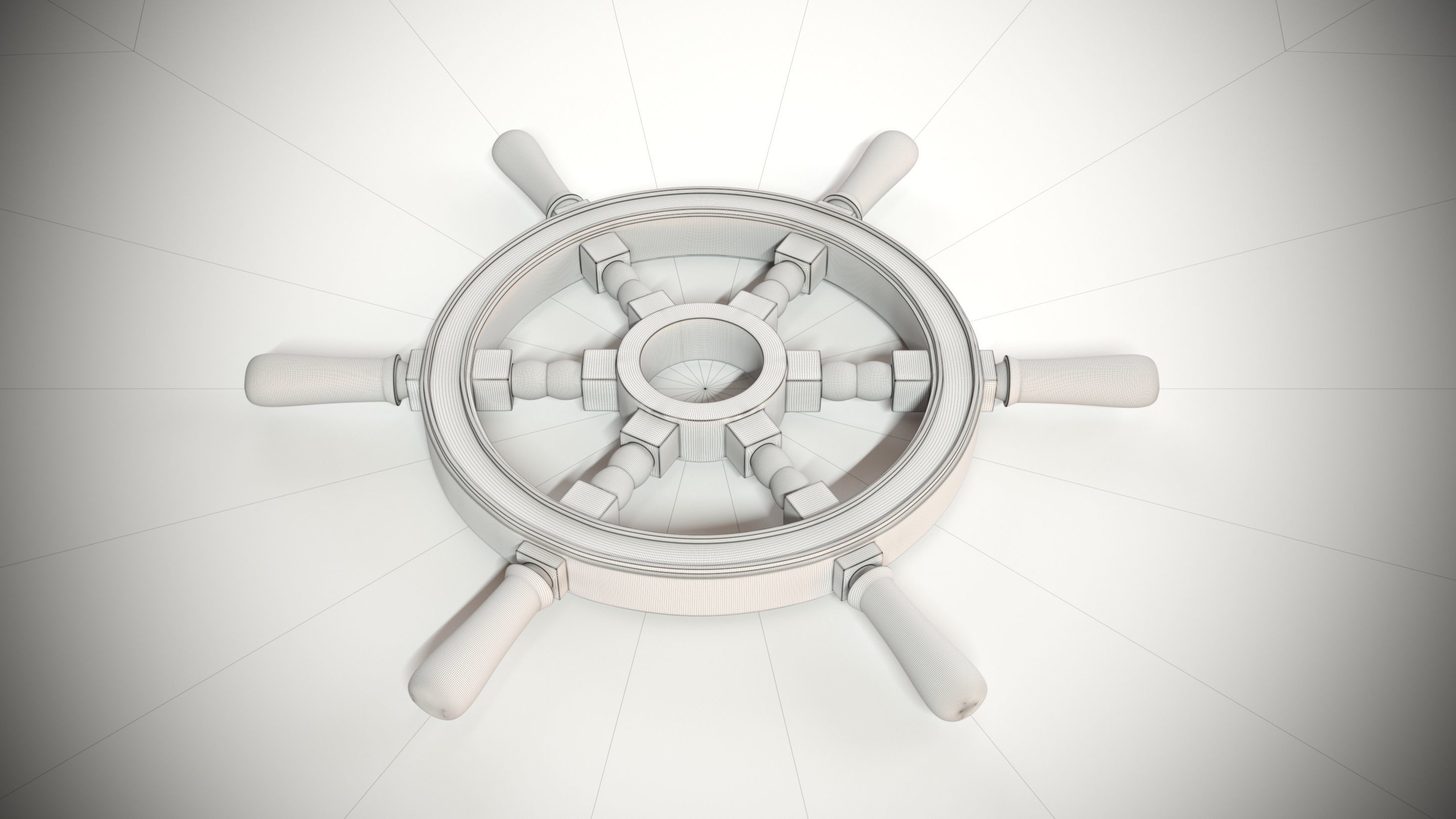 Steering wheel 3D model_8