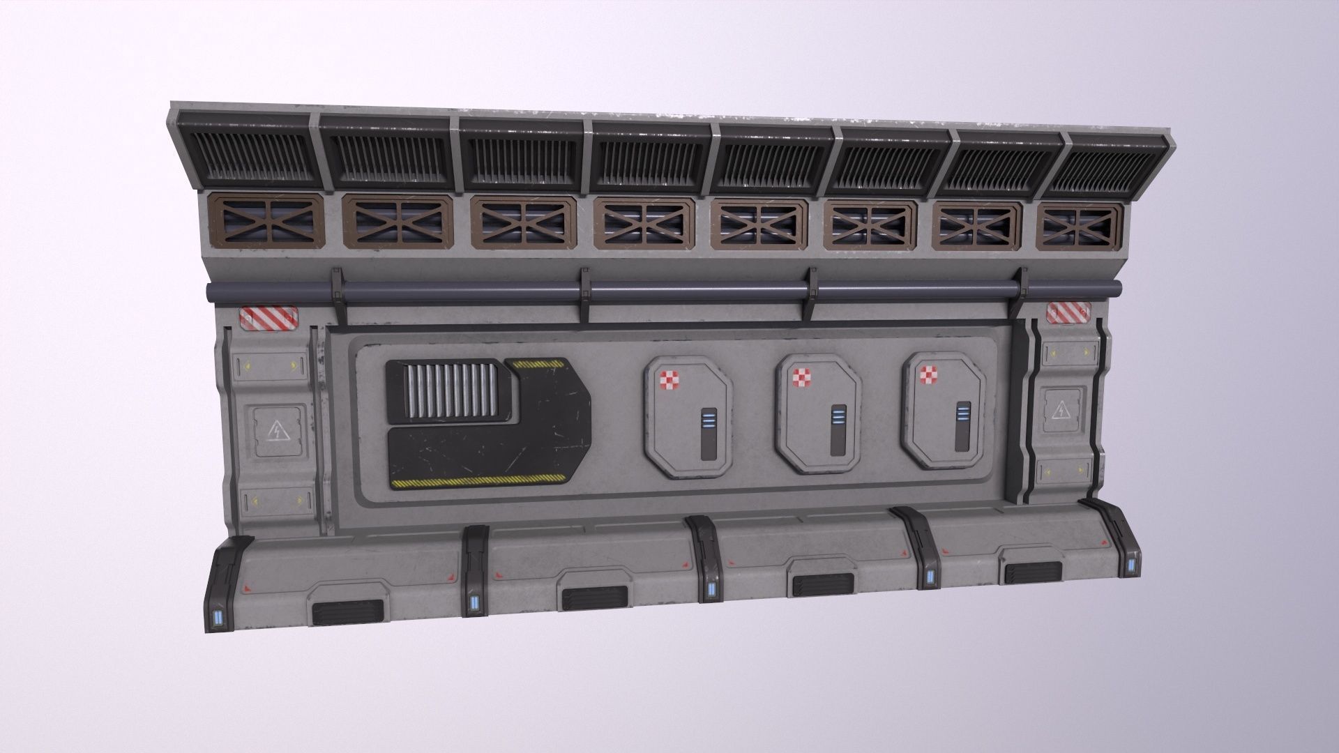 Architecture PBR Space Panels kitbash Low-poly 3D model_21