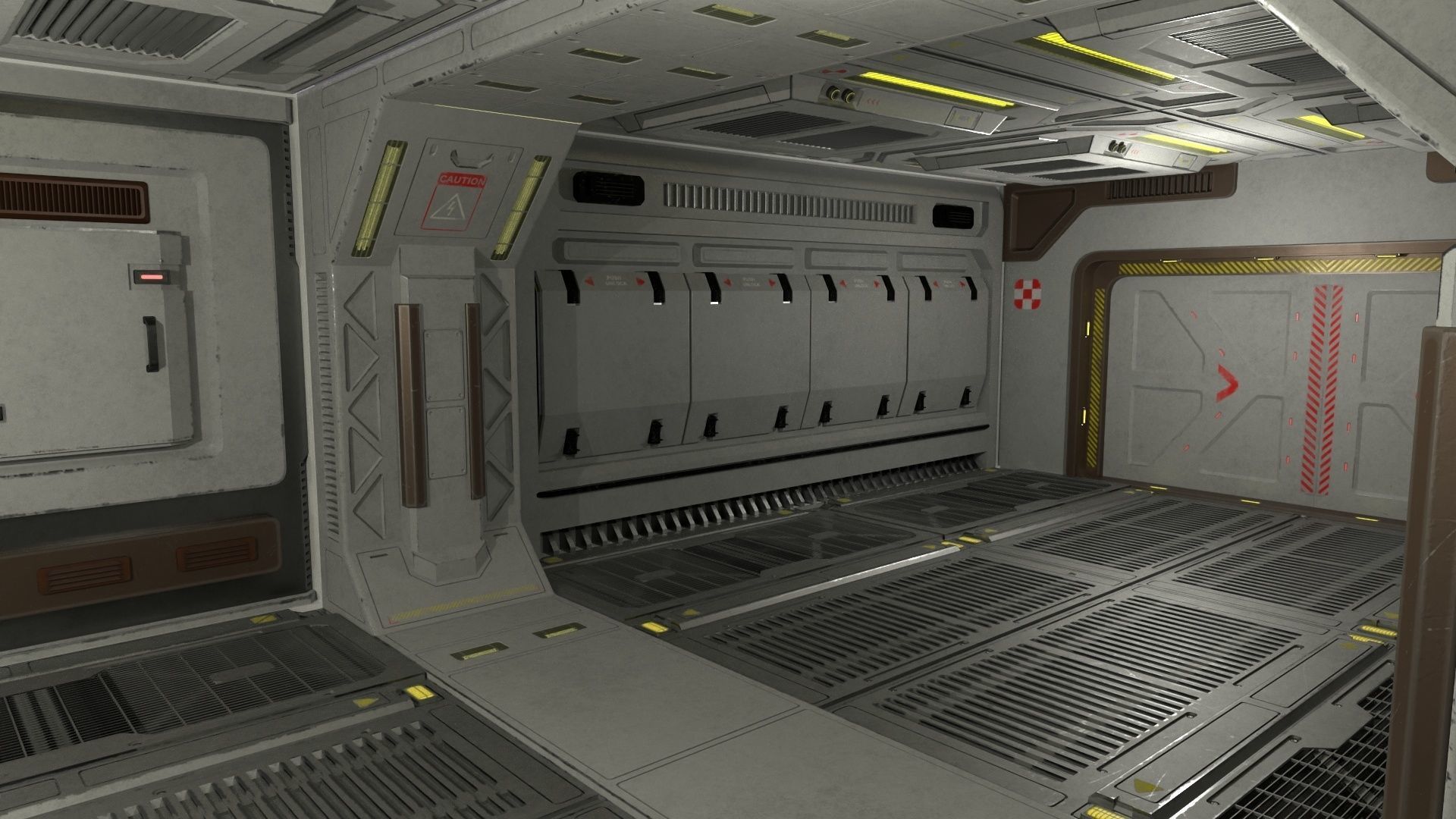 Architecture PBR Space Panels kitbash Low-poly 3D model_7