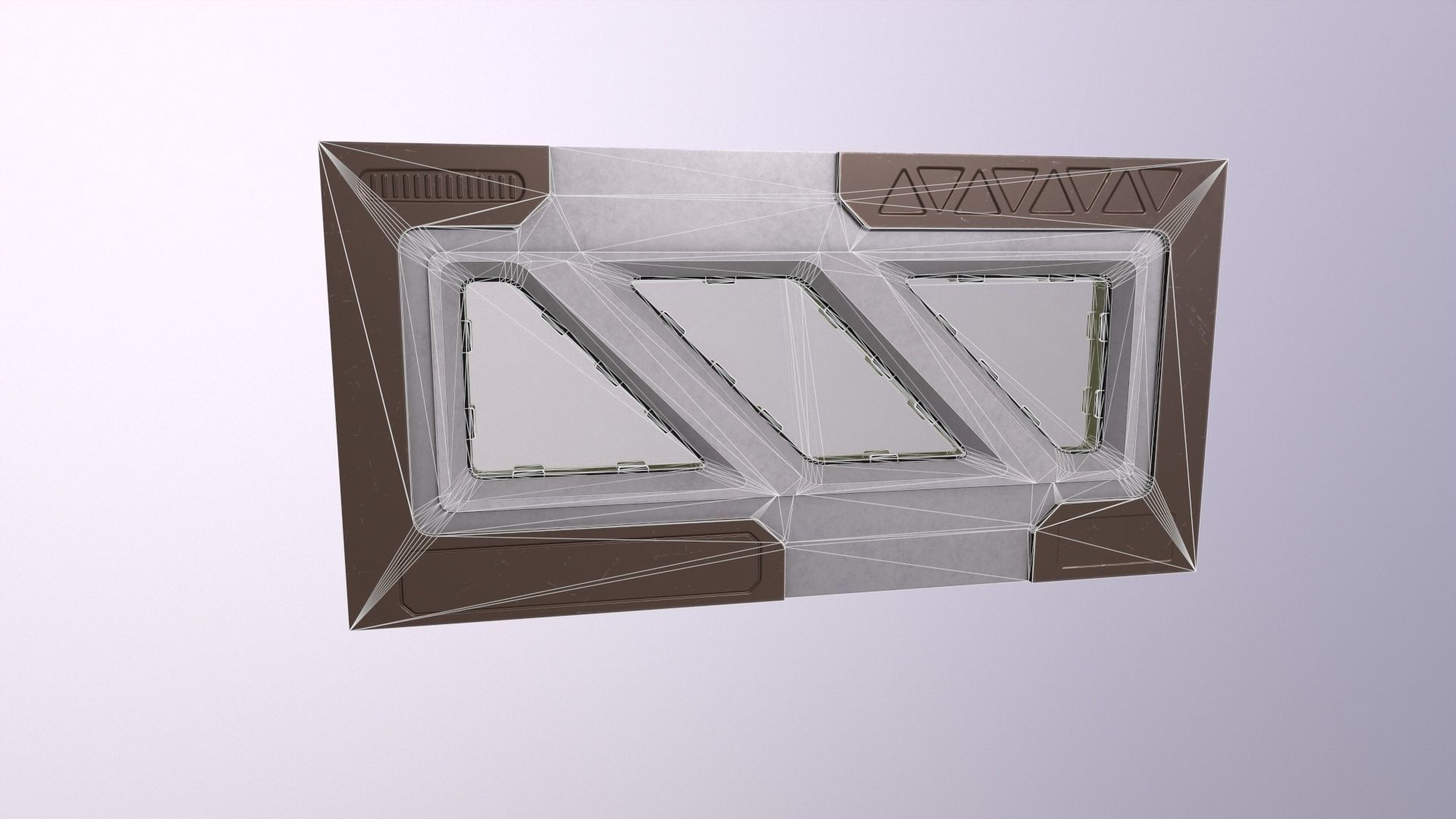 Architecture PBR Space Panels kitbash Low-poly 3D model_11