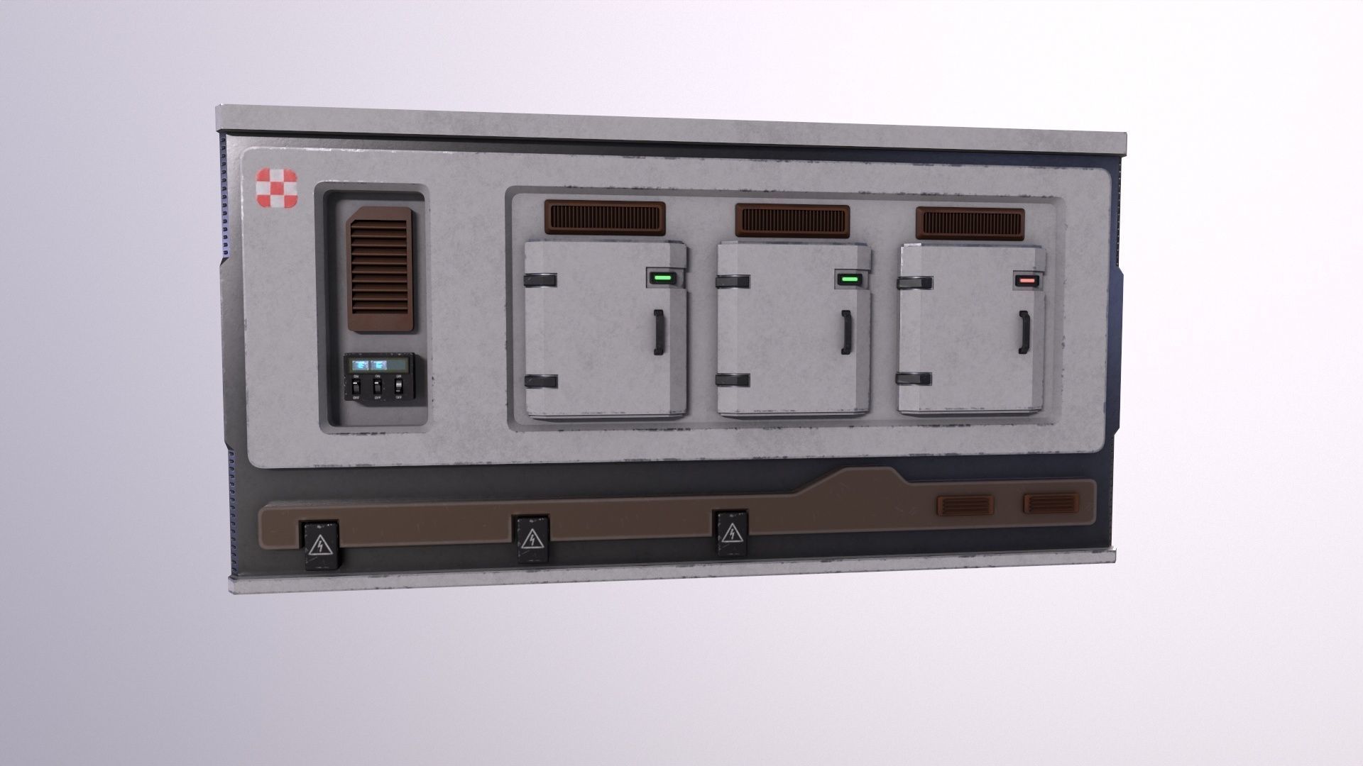 Architecture PBR Space Panels kitbash Low-poly 3D model_15