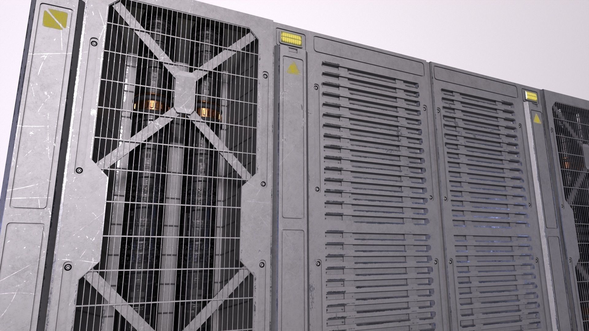 Architecture PBR Space Panels kitbash Low-poly 3D model_35