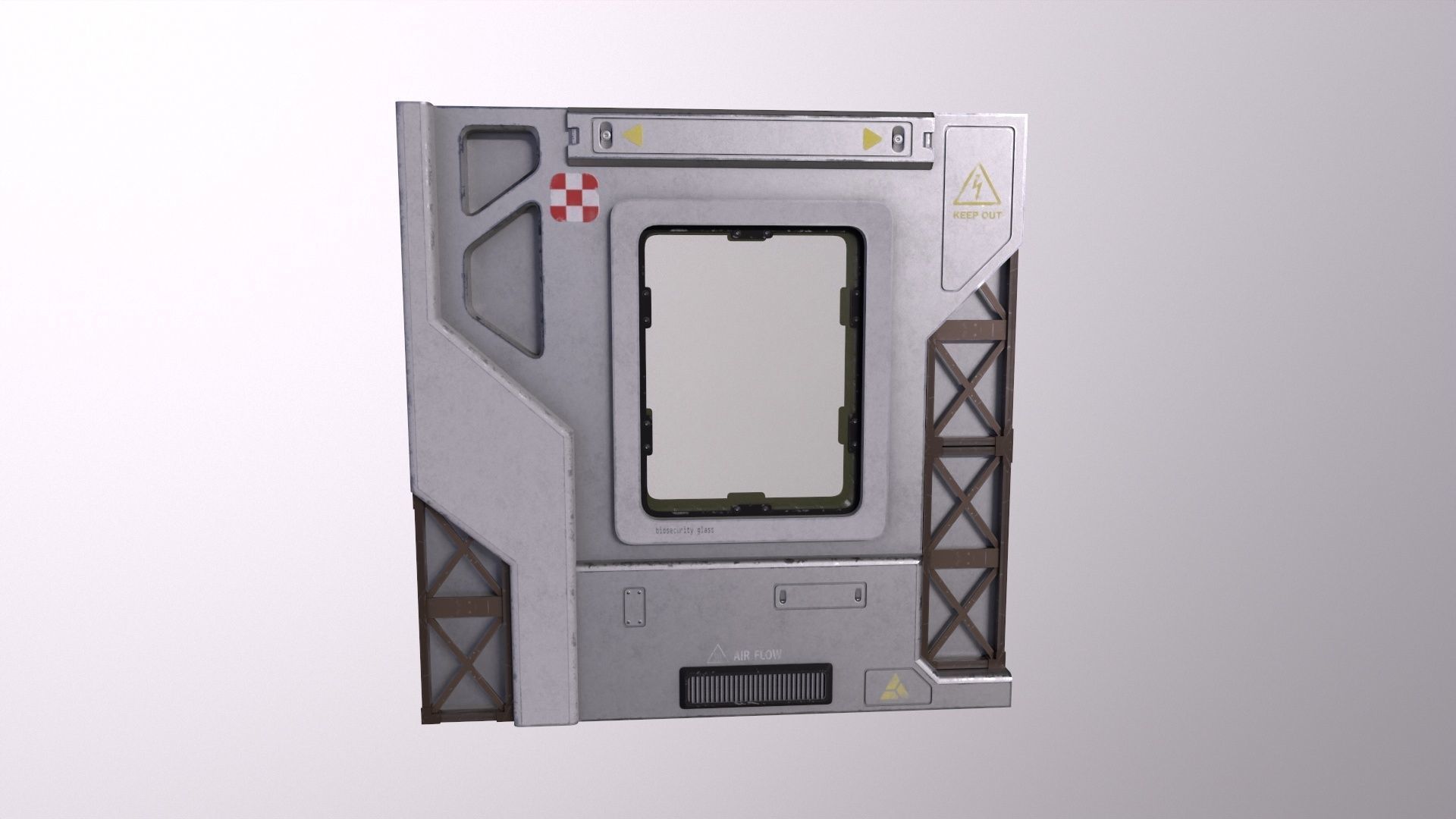 Architecture PBR Space Panels kitbash Low-poly 3D model_30