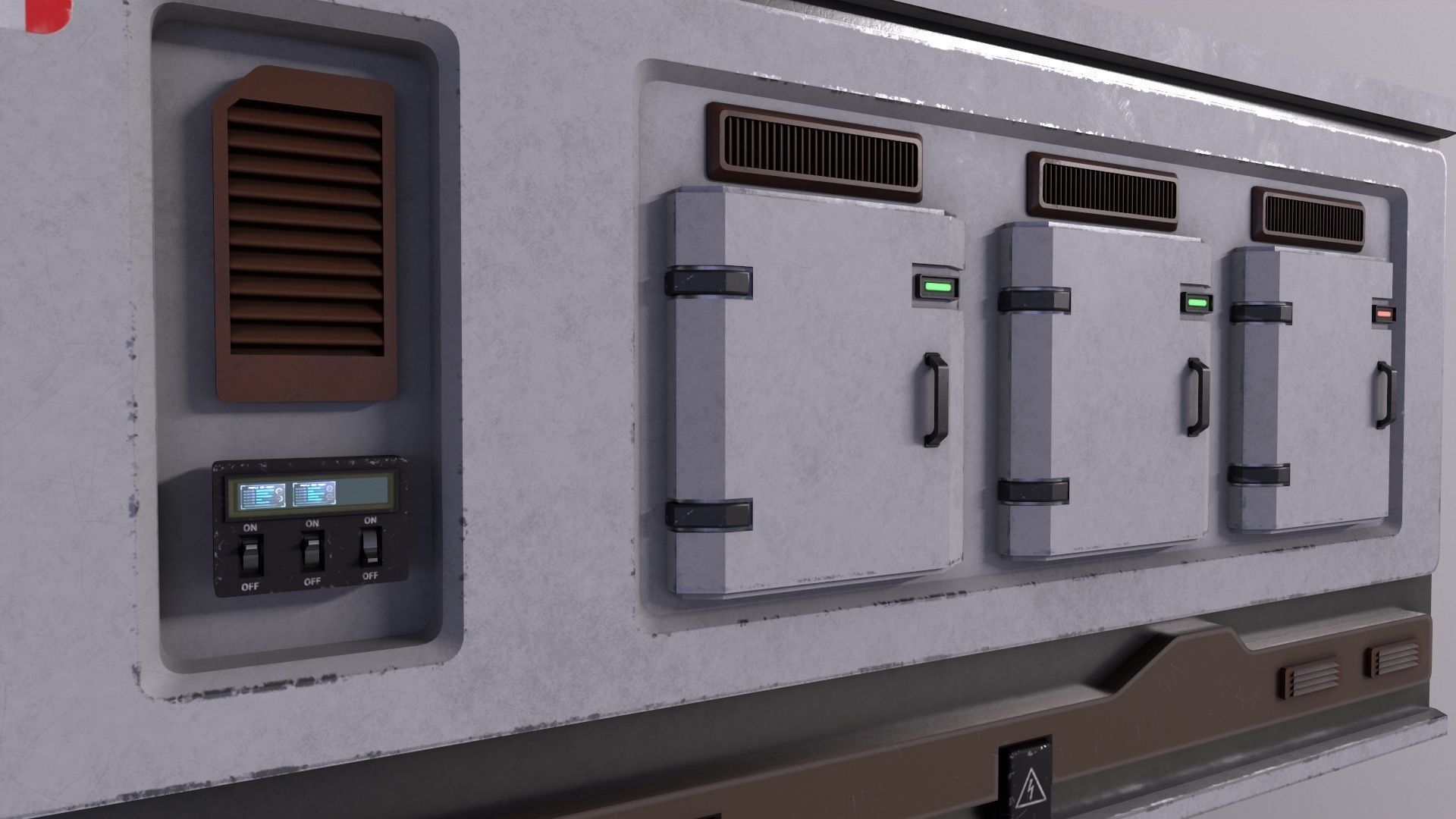 Architecture PBR Space Panels kitbash Low-poly 3D model_17