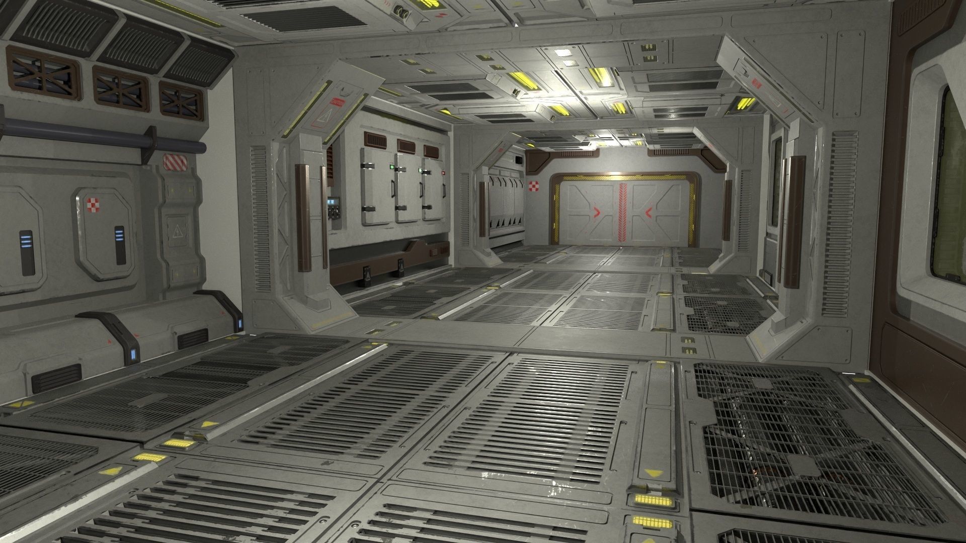 Architecture PBR Space Panels kitbash Low-poly 3D model_2
