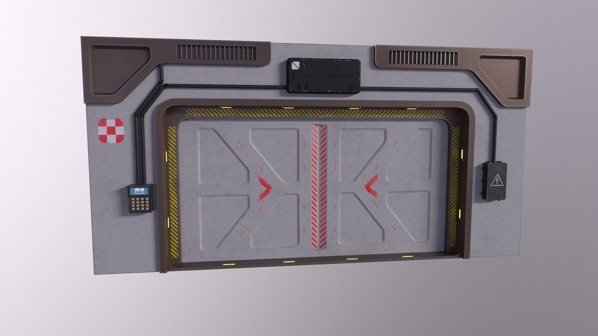 Architecture PBR Space Panels kitbash Low-poly 3D model_18