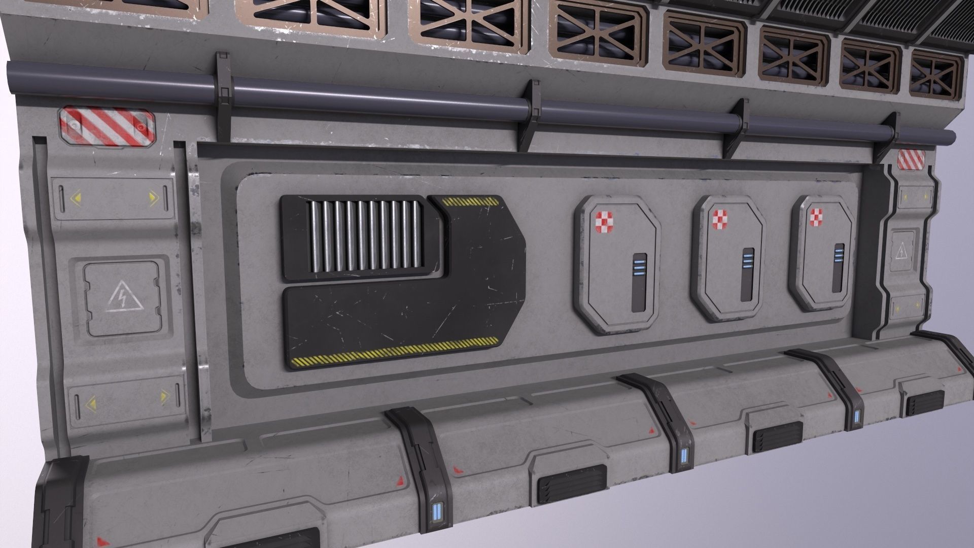 Architecture PBR Space Panels kitbash Low-poly 3D model_23