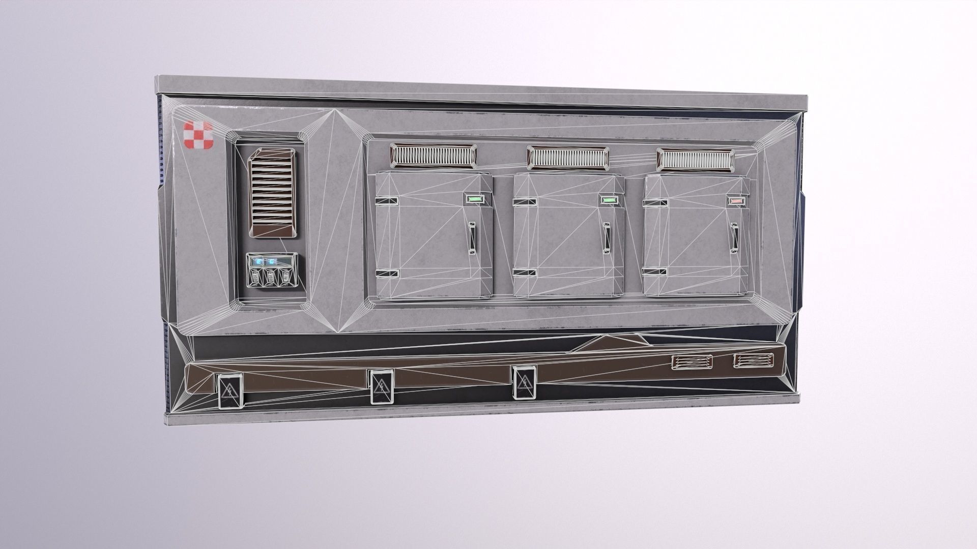 Architecture PBR Space Panels kitbash Low-poly 3D model_16