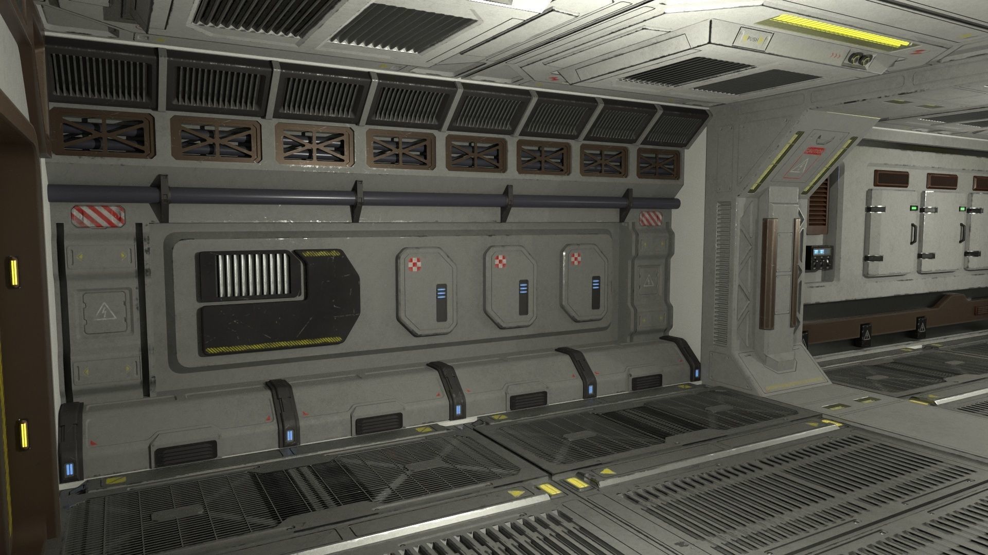 Architecture PBR Space Panels kitbash Low-poly 3D model_5