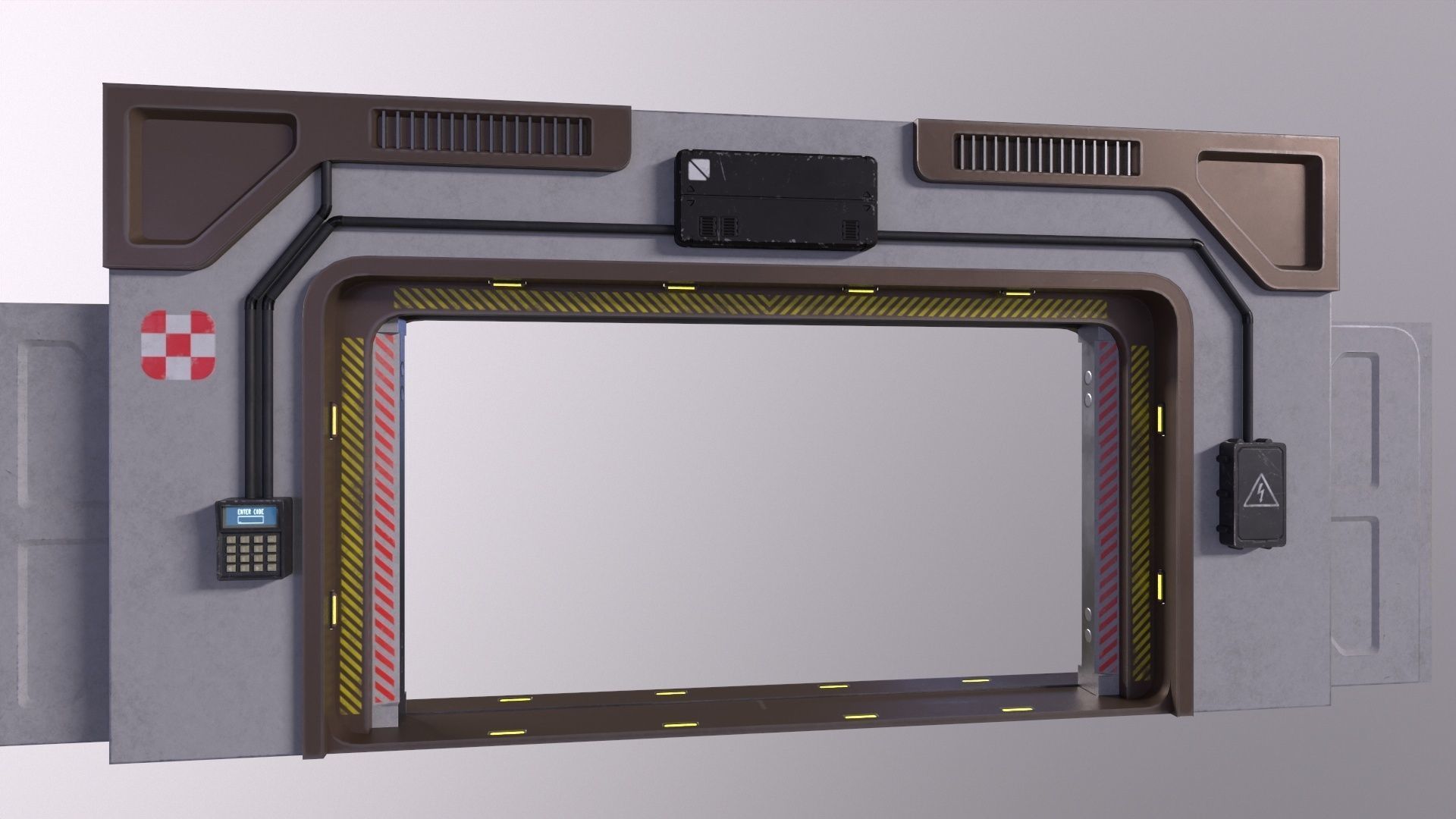 Architecture PBR Space Panels kitbash Low-poly 3D model_20