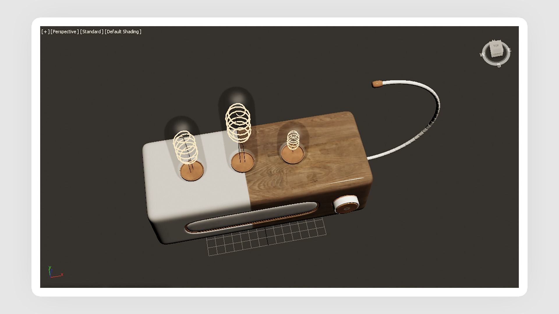Radio Lamp 02 Low-poly 3D model_4
